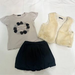 BeBe Girls tops skirts fur best sets 5/6